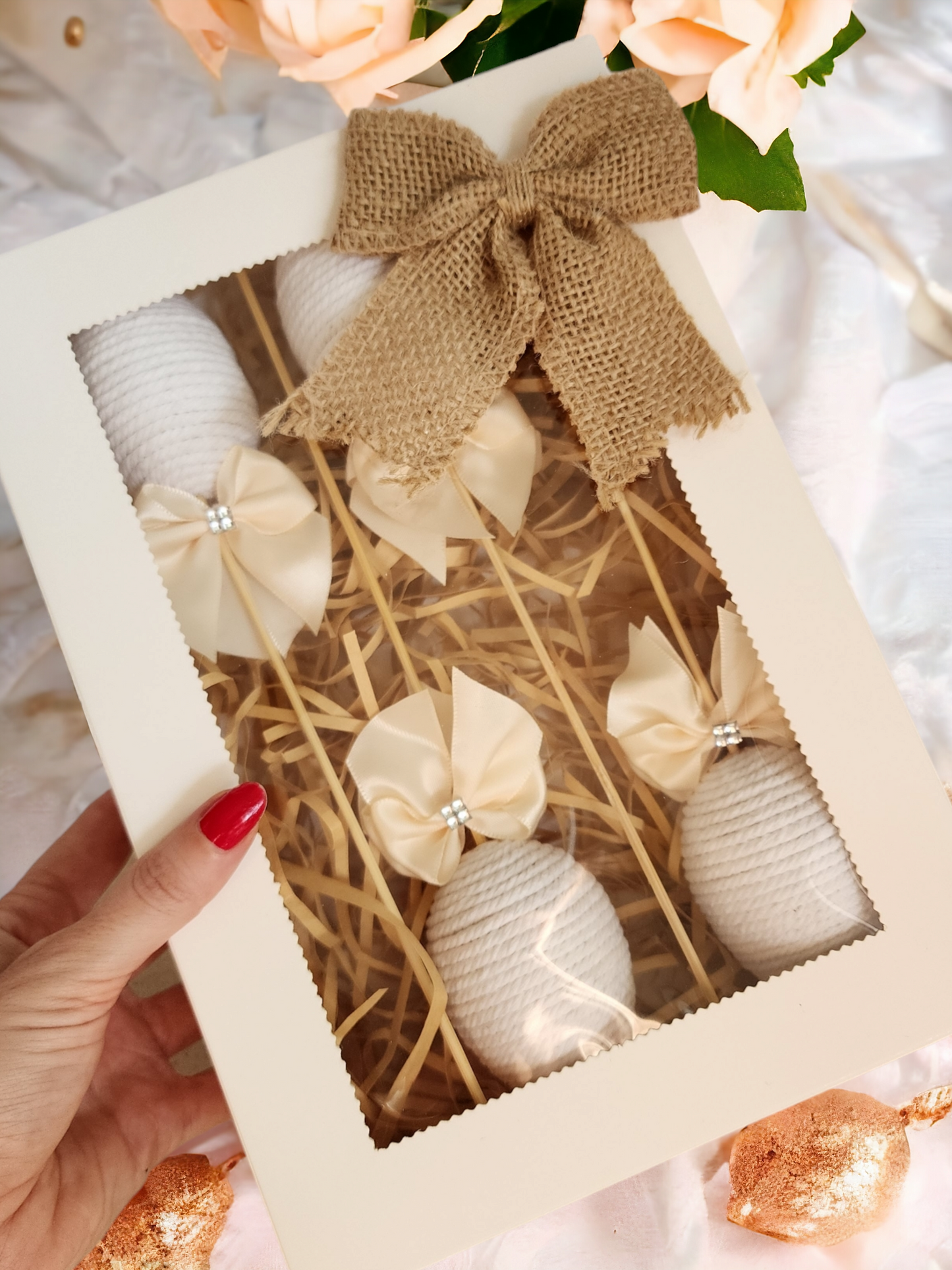 Handmade Easter egg lollipop decorations