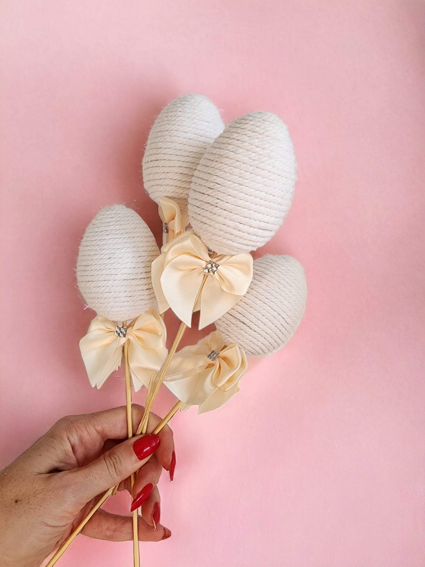 Handmade Easter egg lollipop decorations